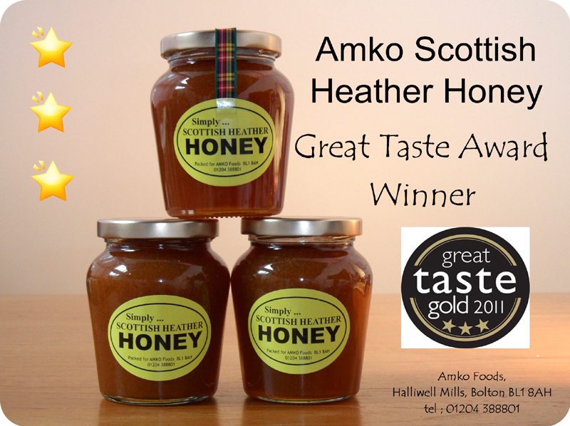 Scottish Heather Honey 3 Star Gold Award Winner